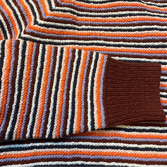 Madewell Arden V-Neck Crop Pullover Sweater in Stripe. NWT. Large - Picture 3 of 8